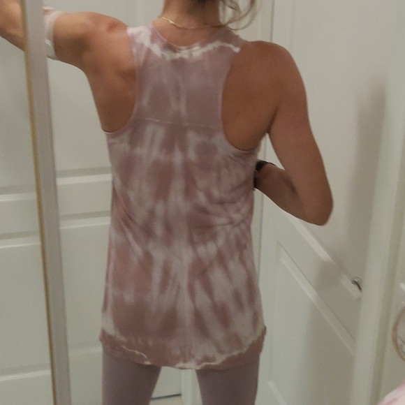 Purple and white tie dyed tank top. - Picture 5 of 12